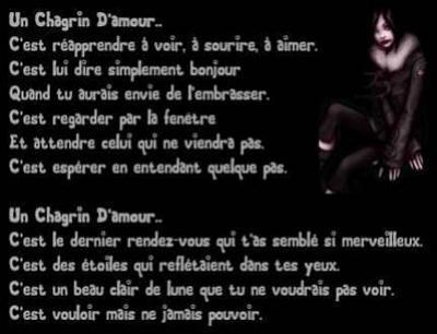 Un chagrin d'amour...